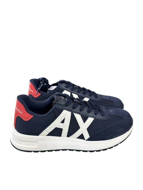 ARMANI EXCHANGE A|X LOGO Adidași bleumarin+roșcat - Pantofi bărbați