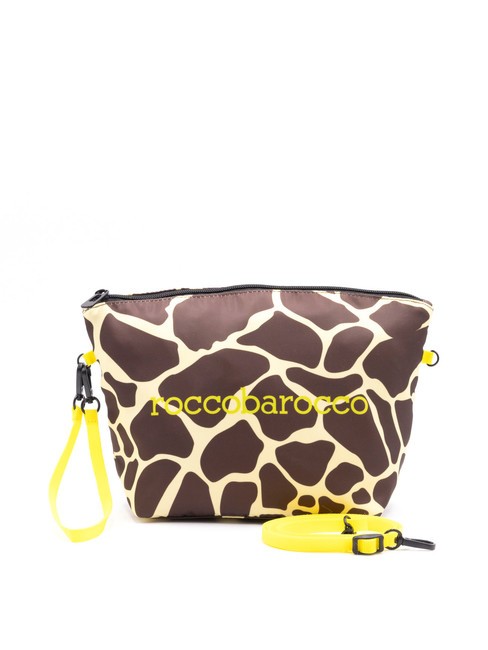 ROCCOBAROCCO BEACH Geantă clutch frumusețe cu imprimeu animal girafe - Truse de toaletă