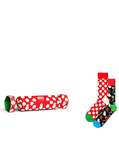 HAPPY SOCKS BIG DOT SNOWMAN Set cadou de 2 perechi de șosete multicolor - Șosete pentru bărbați