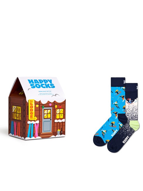 HAPPY SOCKS SKIING CHALET Set cadou de 2 perechi de șosete maro - Șosete unisex