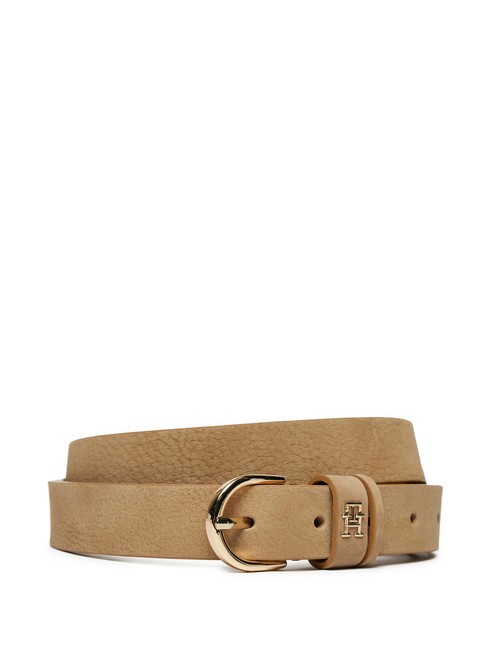 TOMMY HILFIGER ESSENTIAL EFFORTLESS Curea din piele fabricata in Italia pânză de safari - Curele