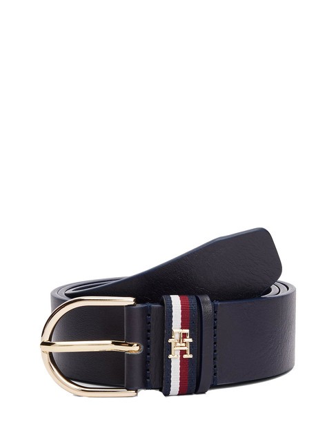TOMMY HILFIGER ESSENTIAL EFFORTLESS CORP Curea din piele space blue corp - Curele