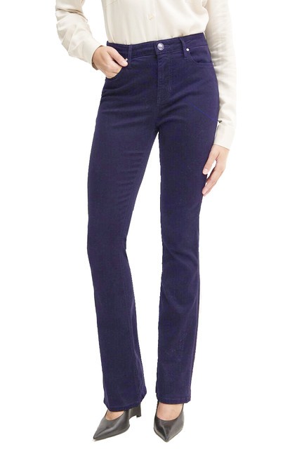 GUESS SEXY FLARE Pantaloni stretch cu efect de catifea costuming albastru - Pantaloni pentru femei