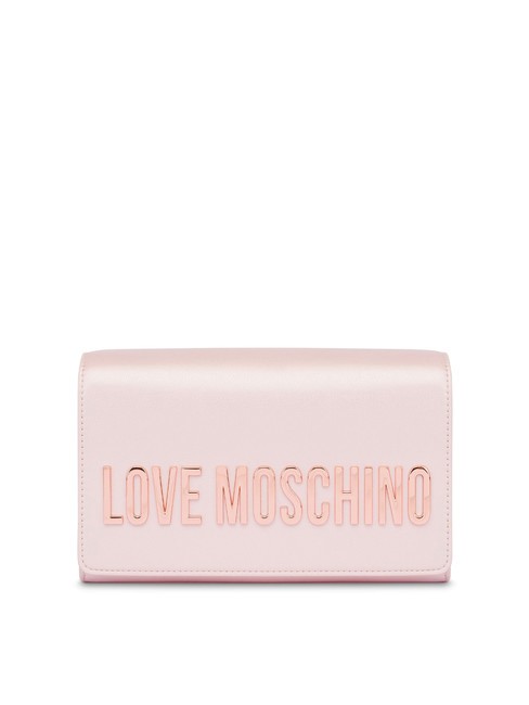 LOVE MOSCHINO BOLD LOVE Poșetă cu curea de umăr din lanț pudra - Genți femei