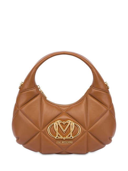 LOVE MOSCHINO GEOMETRIC Geanta de umar cu curea de umar cămilă - Genți femei