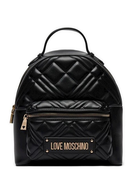LOVE MOSCHINO QUILTED Rucsac cu buzunar negru - Genți femei