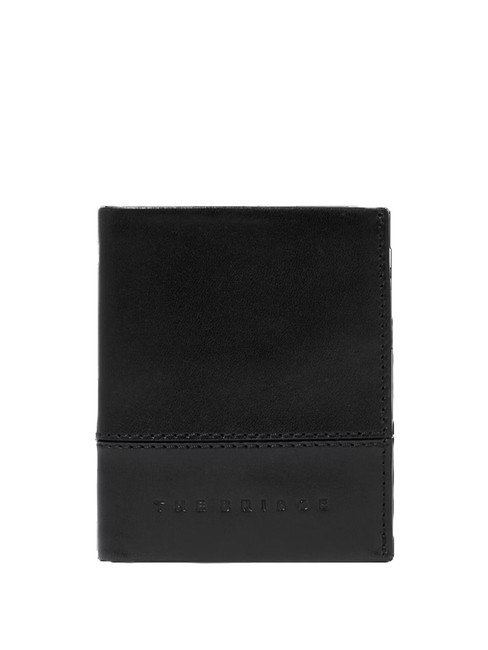 THE BRIDGE DAMIANO Portofel din piele pentru carduri ruteniu mat negru / întunecat - Portofele bărbați
