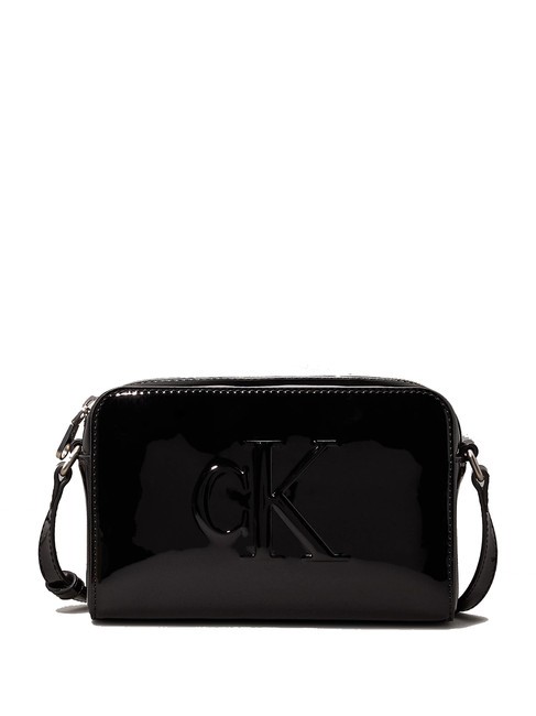 CALVIN KLEIN SCULTPTED Geanta dormitor cu efect de vopsea pvh negru - Genți femei