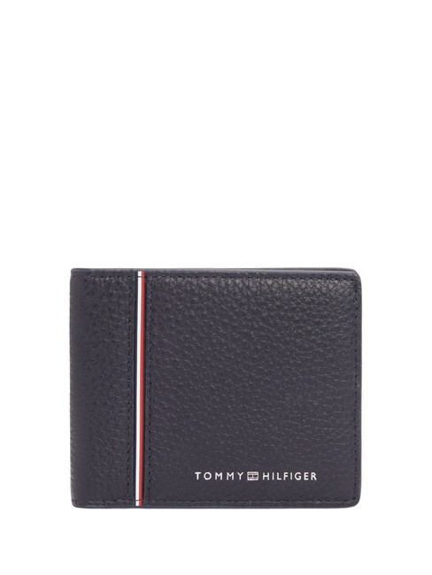 TOMMY HILFIGER TH CORP Portofel mediu din piele albastru spațial - Portofele bărbați