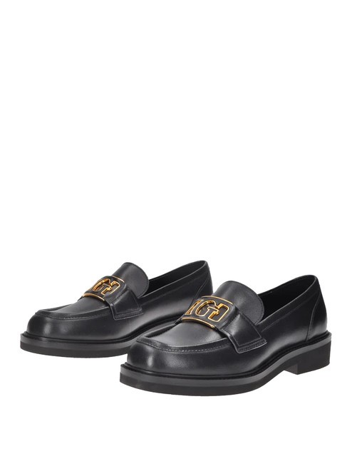 GUESS SHUTTLE  Mocasini din piele BLACK - Pantofi femei