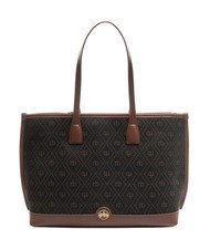 ROCCOBAROCCO FRIDA Geanta de cumparaturi din material jacquard ciocolată - Genți femei - 1