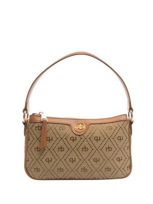 ROCCOBAROCCO FRIDA Geantă din material jacquard la subrat natural - Genți femei