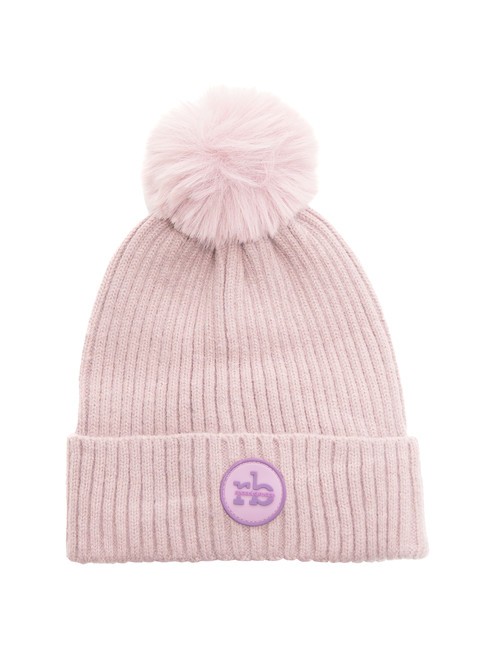 ROCCOBAROCCO PON PON Șapcă cu manșetă liliac - Căciuli