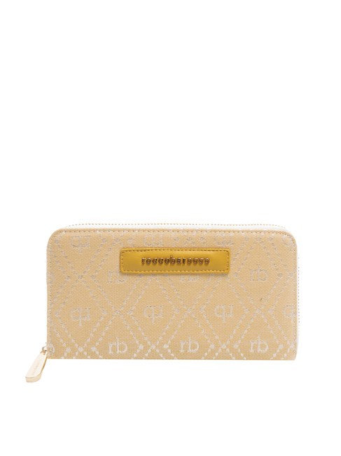 ROCCOBAROCCO FRIDA Portofel mare jacquard muştar - Portofele femei