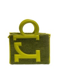 ROCCOBAROCCO ICONIC TEDDY Geantă tote cu curea de umăr verde acid - Genți femei - 1