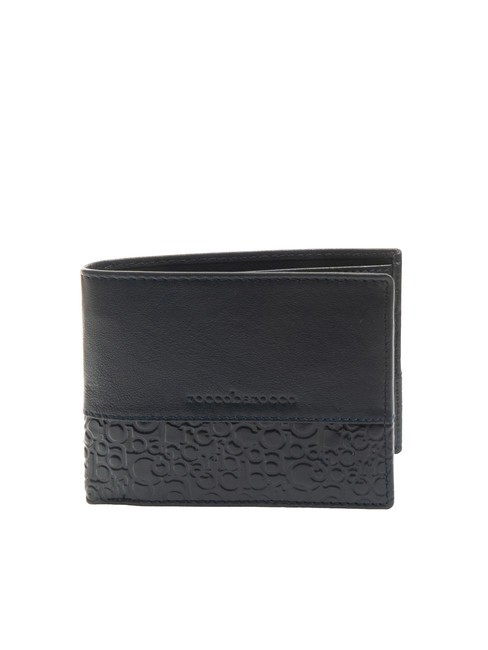 ROCCOBAROCCO BRYAN portofel din piele de 8 cc marina - Portofele bărbați