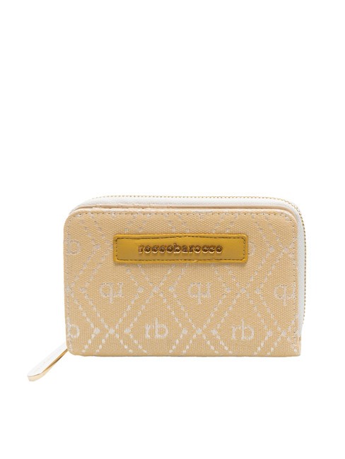 ROCCOBAROCCO FRIDA Portofel mediu jacquard muştar - Portofele femei