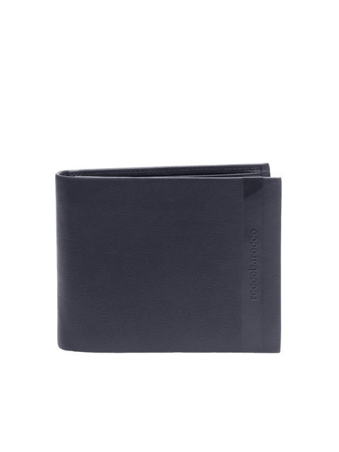 ROCCOBAROCCO STRIPE Portofel din piele cu clapă albastru - Portofele bărbați