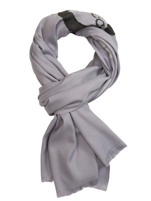 ROCCOBAROCCO RB Eșarfă cu logo peste tot gri - Eșarfe