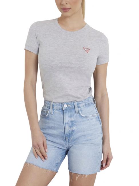 GUESS MINI TRIANGLE Tricou slim fit gri melange deschis m - tricou