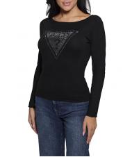 GUESS LS TRIANGLE  Tricou cu logo jetbla - Pulovere pentru femei - 1