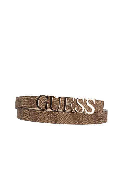 GUESS ZAMIRA Cureaua cu logo metalic LOGO LAPTE - Curele