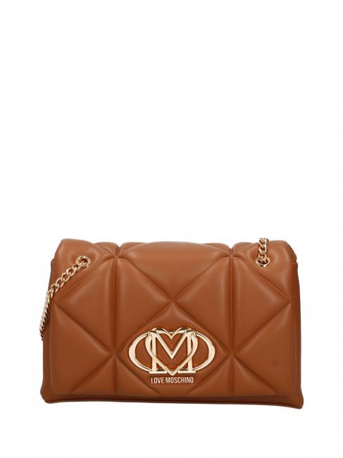 LOVE MOSCHINO GEOMETRIC Geanta convertibila cu clapa cămilă - Genți femei