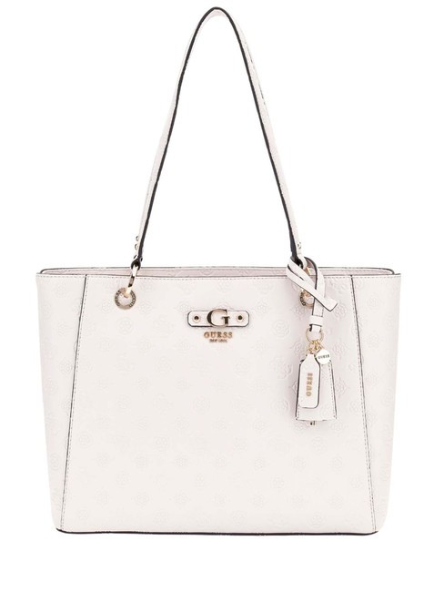 GUESS GERTY Geantă tote cu logo bujor 4G aproape alb - Genți femei