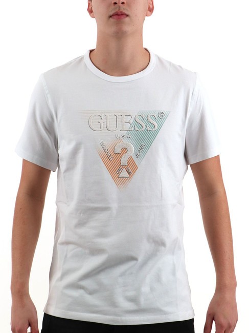 GUESS SS CN TRIANGLE Tricou cu maneca scurta alb purpuriu - tricou