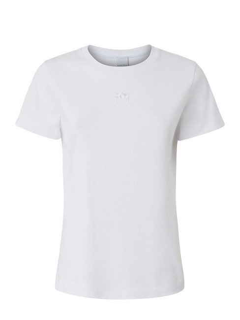 PINKO BUSSOLOTTO Tricou cu logo alb strălucitor - tricou
