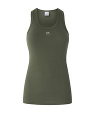 PINKO CALCOLATORE Top cu nervuri trifoi verde cu patru foi - tricou - 1
