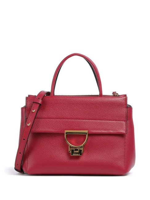 COCCINELLE ARLETTIS Geanta de mana din piele ciocanita sangrie - Genți femei