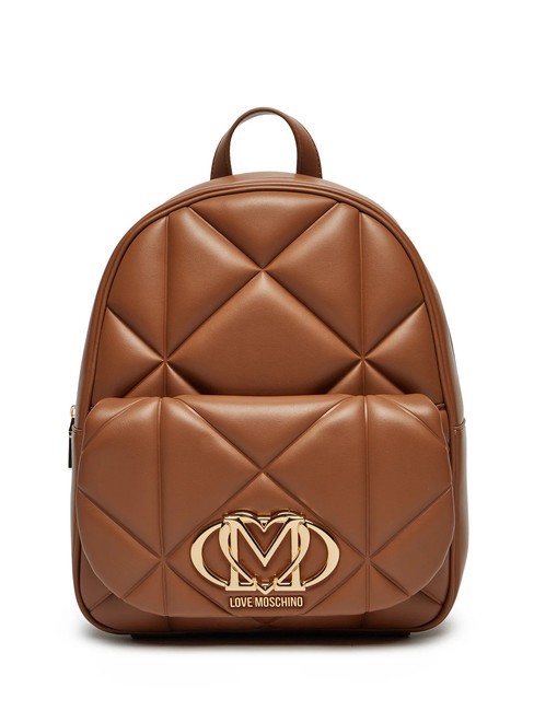LOVE MOSCHINO GEOMETRIC Rucsac cu buzunar cămilă - Genți femei