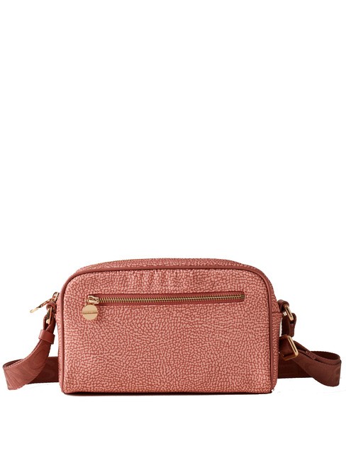 BORBONESE CAMERA CASE SMALL ECO LINE Geantă de umăr mini, din material textil ruj - Genți femei
