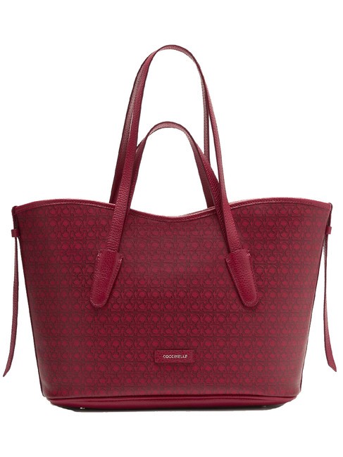 COCCINELLE NEW NEVER WITHOUT BAG COATED MONOGRAM Cumpărător de mână/umăr mul.sangr/sangr - Genți femei