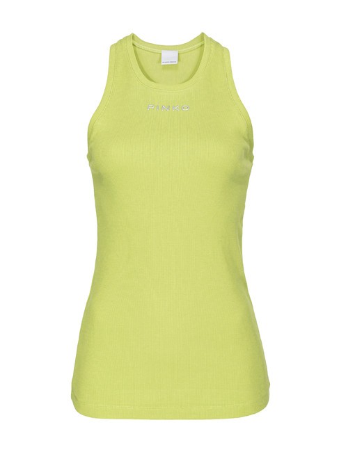 PINKO DISTINTO Top cu nervuri verde palmier - tricou