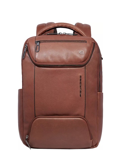 PIQUADRO CRONUS  Rucsac pentru PC de 13", din piele BROWN - Rucsacuri pentru laptop