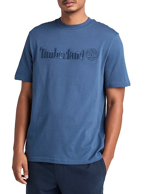 TIMBERLAND EMBROIDERY TONAL Tricou din bumbac denim închis la culoare - tricou