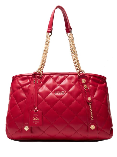 LIUJO KATE Geantă matlasată cu mânere cu lanț roșu pompeian - Genți femei