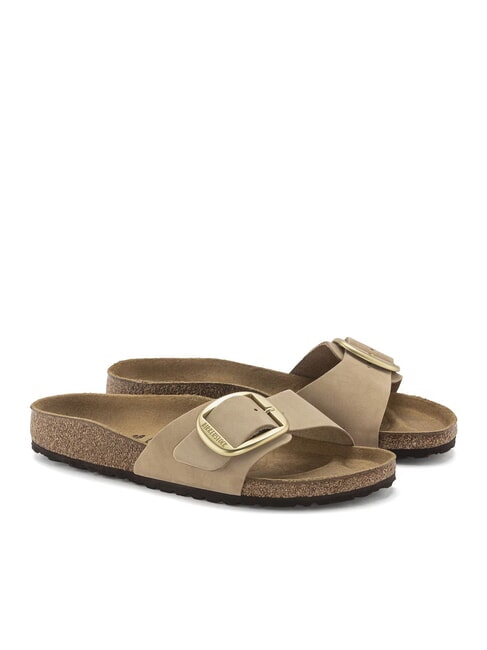 BIRKENSTOCK MADRID BIG BUCKLE Papuc din piele nubuck castel de nisip - Pantofi femei