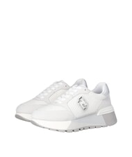 LIUJO AMAZING 25 Tenisi din piele intoarsa si plasa alb/argintiu - Pantofi femei - 1