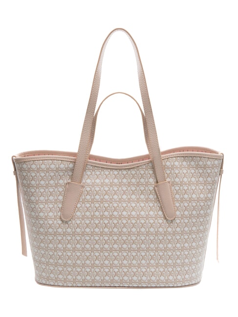 COCCINELLE NEW NEVER WITHOUT BAG COATED MONOGRAM Cumpărător de mână/umăr mul.blanc/roset - Genți femei