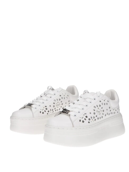 CULT PEARL 4425  Tenisi inalti din piele alb - Pantofi femei