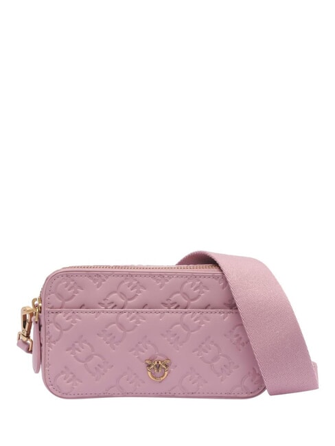 PINKO EMBOSSED LOGO Geanta de umar pentru camera violet-aur antic - Genți femei