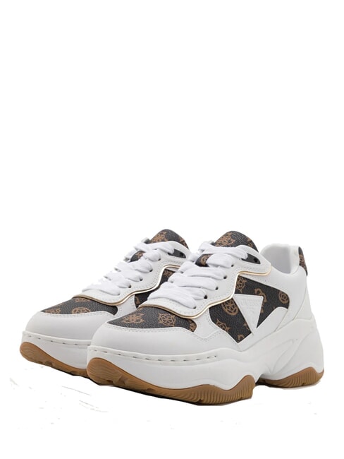 GUESS HAPYY  Adidași înalți Alb / maro - Pantofi femei