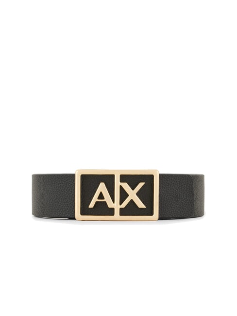 ARMANI EXCHANGE A|X BUCKLE Curea cu maxi logo negru / negru - Curele