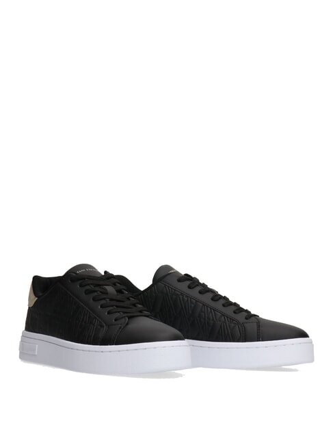 ARMANI EXCHANGE AX LOGO EMBOSSED Adidași negru+aur pal - Pantofi femei