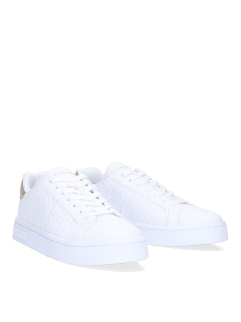 ARMANI EXCHANGE AX LOGO EMBOSSED Adidași op.alb+aur pal - Pantofi femei