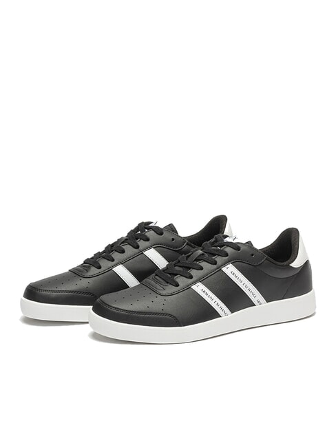 ARMANI EXCHANGE A|X STRIPES Adidași negru+op.alb - Pantofi bărbați