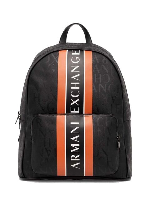 ARMANI EXCHANGE LOGO PRINT Rucsac pentru laptop de 13". negru/portocaliu - Rucsacuri pentru laptop